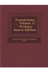Transactions ..., Volume 17 - Primary Source Edition
