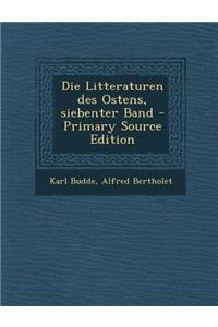 Die Litteraturen Des Ostens, Siebenter Band - Primary Source Edition