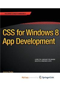 CSS for Windows 8 App Development