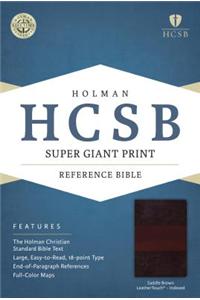 HCSB Super Giant Print Reference Bible, Saddlebrown