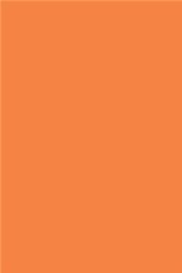 Journal Vibrant Orange Color Simple Plain Vibrant Orange