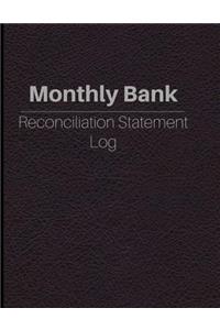 Monthly Bank Reconciliation statement Log