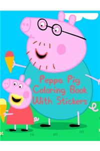 Peppa Pig Coloring Book With Stickers