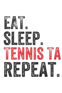 Eat Sleep Tennis Table Repeat Sports Notebook Gift