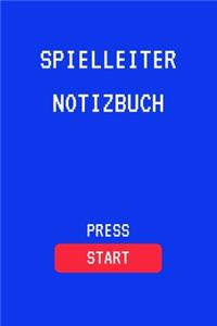 Spielleiter Notizbuch Press Start