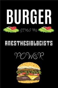 Burger Gives Me Anesthesiologists Power