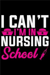 I Can't I'm In Nursing School