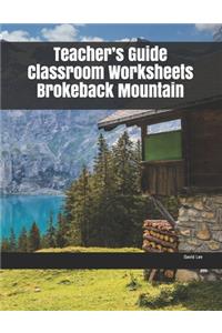 Teacher's Guide Classroom Worksheets Brokeback Mountain