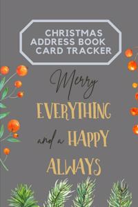 Christmas Address Book Card Tracker