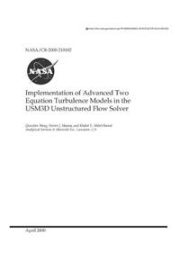 Implementation of Advanced Two Equation Turbulence Models in the Usm3d Unstructured Flow Solver