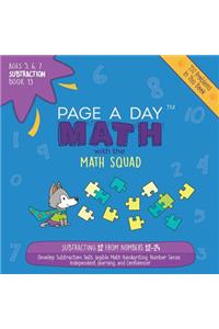 Page A Day Math Subtraction Book 13