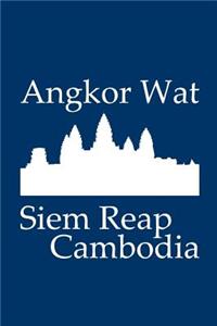 Angkor Wat in Siem Reap Cambodia - Lined Notebook with Navy Cover