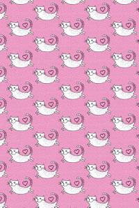 Journal Notebook For Cat Lovers Flying Cats Pattern 2