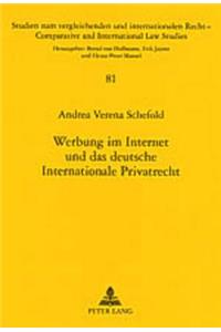 Werbung Im Internet Und Das Deutsche Internationale Privatrecht