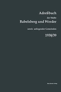 Adreßbuch der Städte Babelsberg und Werder, 1938/39