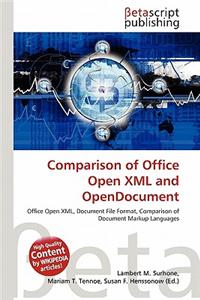 Comparison of Office Open XML and Opendocument