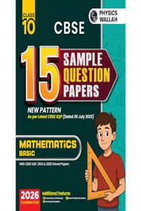 PW CBSE 15 Sample Question Papers Class 10 2025-26 - Basic Maths For 2026 Board Exam (Paperback, PW)