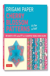 Origami Paper- Cherry Blossom Prints- Small 6 3/4 48 Sheets
