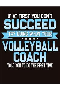 If At First You Don't Succeed Try Doing What Your Volleyball Coach Told You To Do The First Time