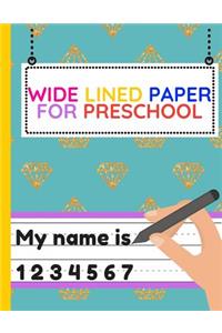 Wide Lined Paper For Preschool