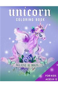 Unicorn Coloring Book For Kids Ages 8-12