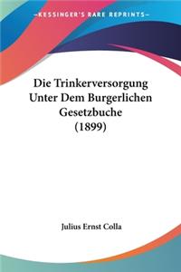 Trinkerversorgung Unter Dem Burgerlichen Gesetzbuche (1899)