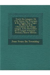 Traite Des Langues