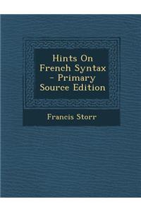 Hints on French Syntax