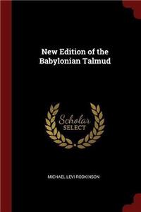 New Edition of the Babylonian Talmud