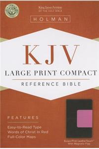 KJV Large Print Compact Reference Bible, Brown/Pink