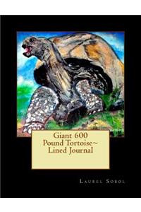 Giant 600 Pound Tortoise Lined Journal