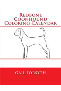 Redbone Coonhound Coloring Calendar