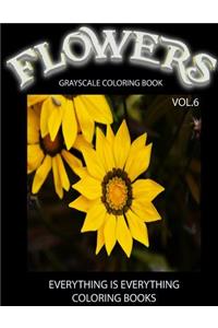 Flowers, The Grayscale Coloring Book Vol.6