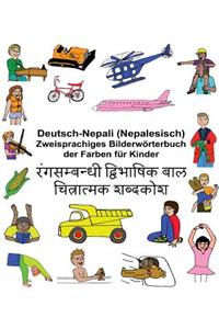 Deutsch-Nepali (Nepalesisch) Zweisprachiges Bilderwörterbuch der Farben für Kinder