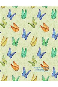 Beautiful Rainbow Butterfly Large Academic Year 2017-2018 Monthly Planner