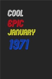 Cool Since January 1971 Notebook Birthday Gift