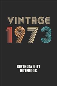 Vintage 1973 Notebook Birthday Gift