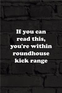 If You Can Read This, You're Within Roundhouse Kick Range