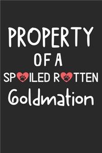 Property Of A Spoiled Rotten Goldmation: Lined Journal, 120 Pages, 6 x 9, Goldmation Dog Gift Idea, Black Matte Finish (Property Of A Spoiled Rotten Goldmation Journal)