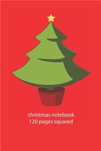 christmas notebook 120 pages squared