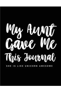 My Aunt Gave Me This Journal She Is Like Unicorn Awesome