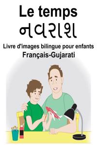 Français-Gujarati Le temps Livre d'images bilingue pour enfants