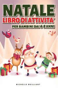 Natale Libro di attività per Bambini dai 4-8 Anni
