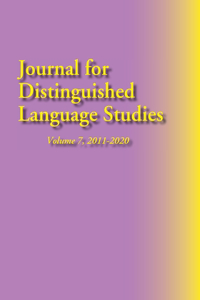 Journal for Distinguished Language Studies, Vol. 7, 2011-2020