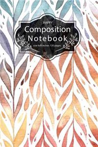 Happy Composition Notebook Size 6x9 Inches 120 Pages