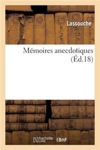 Mémoires Anecdotiques