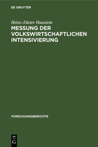 Messung Der Volkswirtschaftlichen Intensivierung