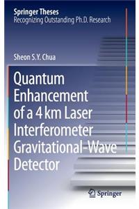 Quantum Enhancement of a 4 Km Laser Interferometer Gravitational-Wave Detector