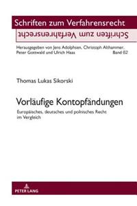 Vorlaeufige Kontopfaendungen