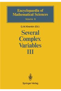 Several Complex Variables III